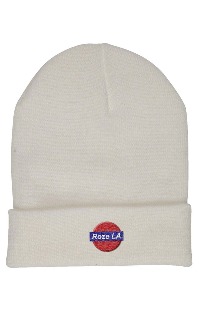 White metro beanie