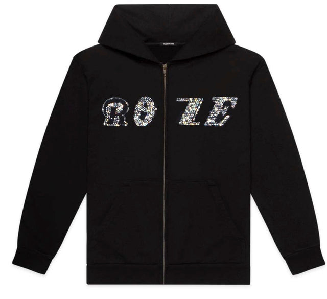 Rhinestone zip-up hoodie